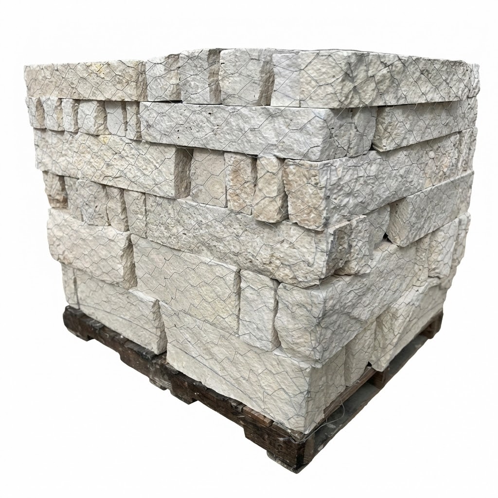 White Chopped Limestone - 6"