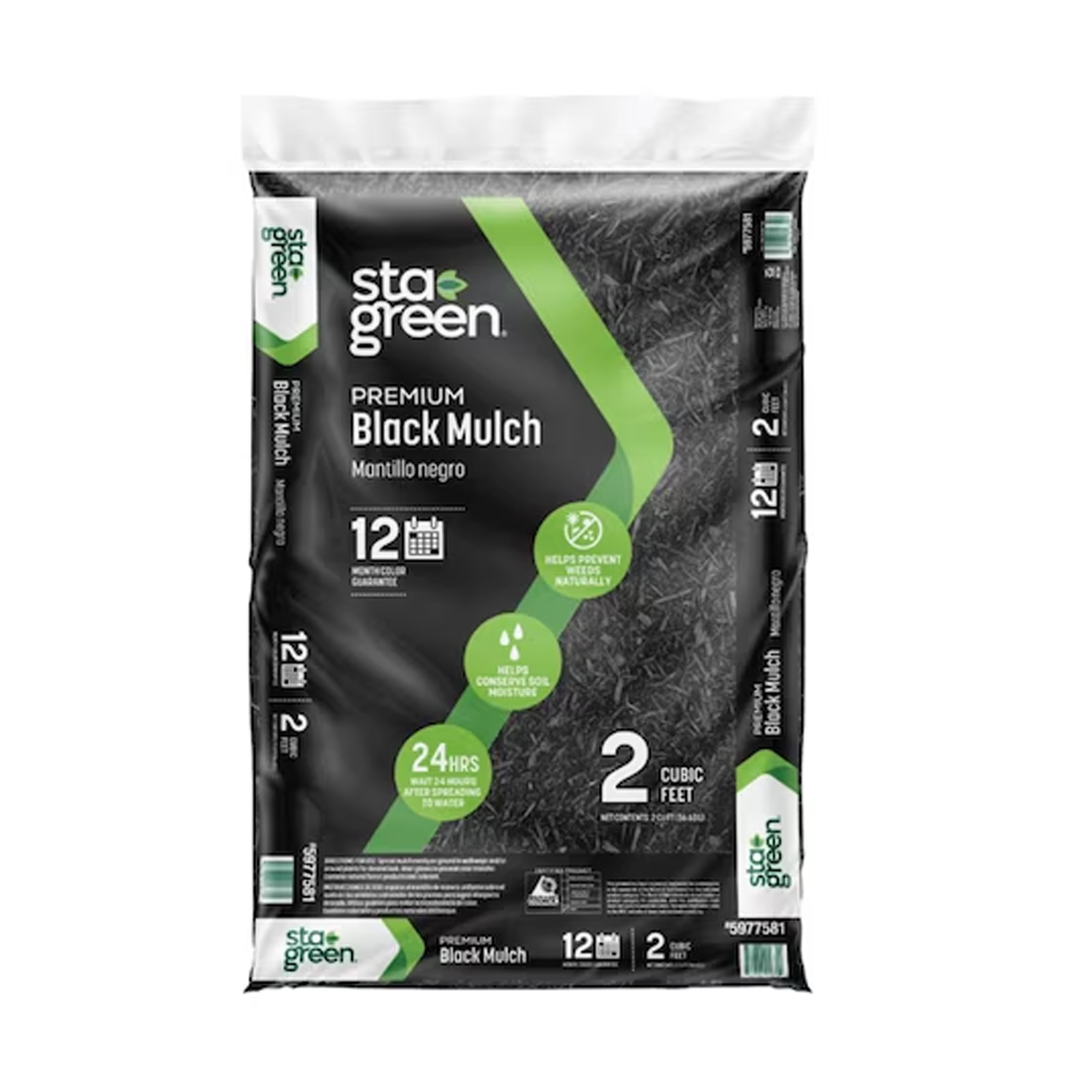 Premium Dyed Black Hardwood Mulch (2 cu. ft.)