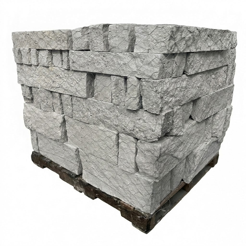 Powder Buff Gray Limestone - 4"