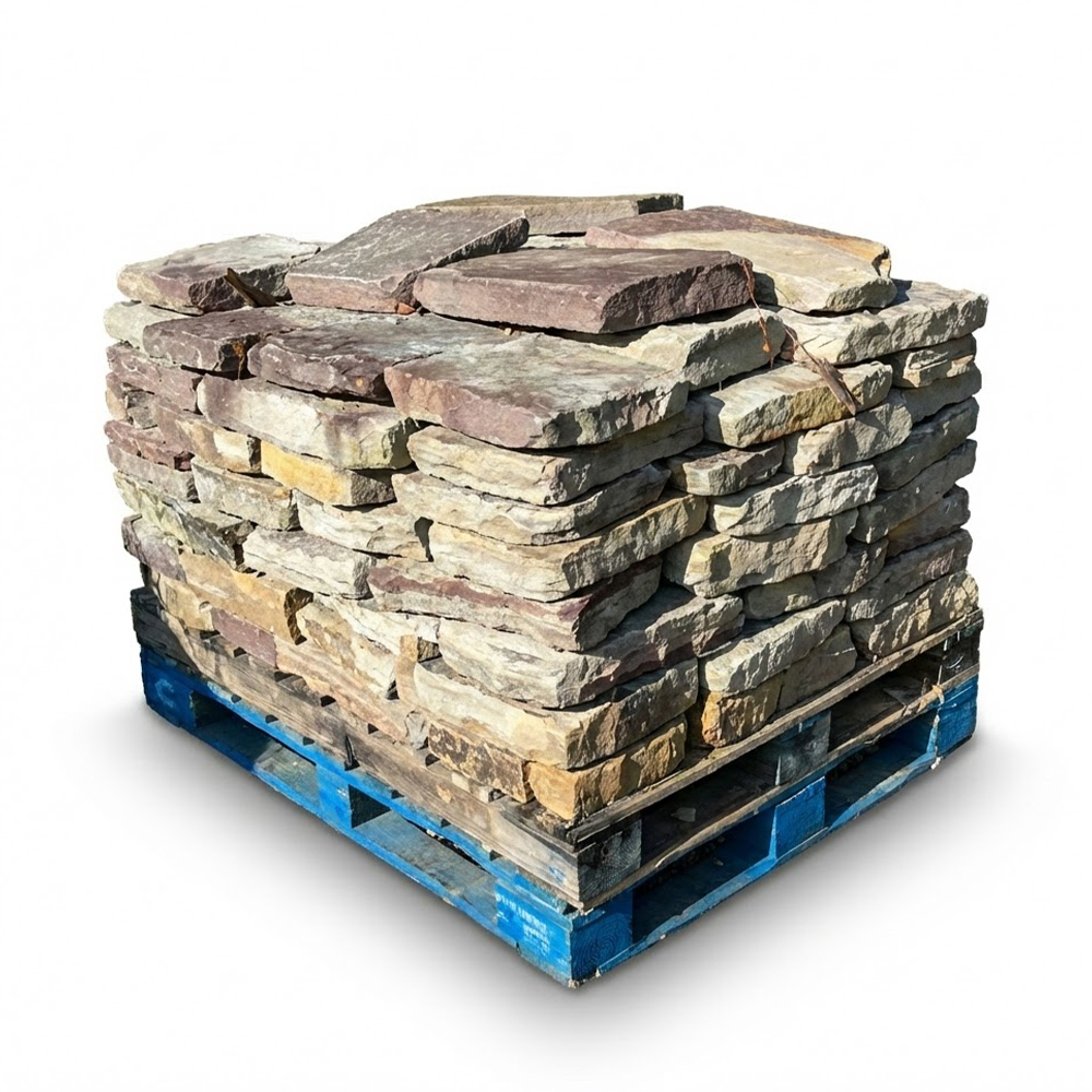 Tumbled Black and Burgundy Pavers 9 x 9