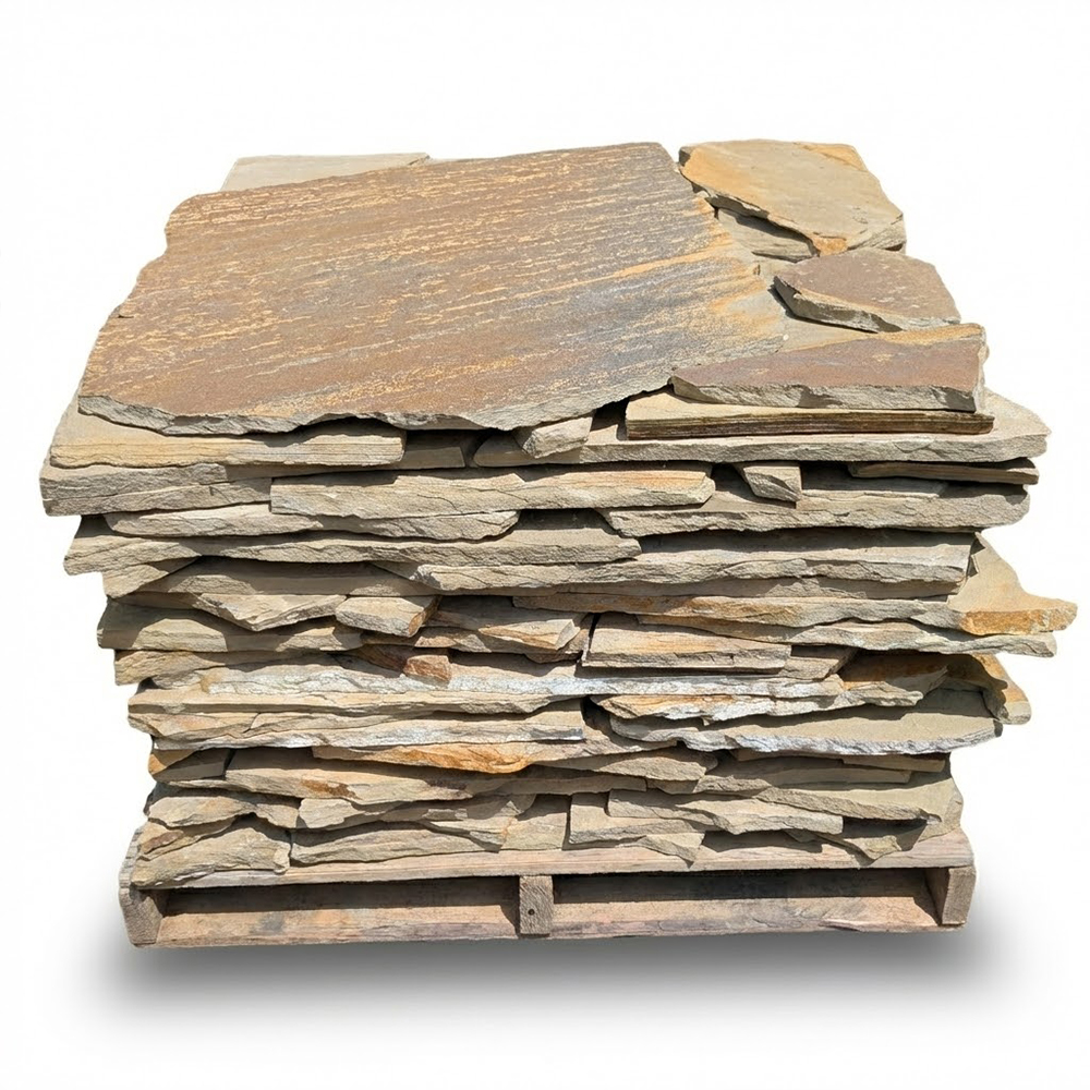 Natural Brown Patio Flagstone - 1" Thin